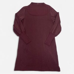 Amour Vert Women’s Long Sleeve Sweater Dress Burgundy Red Size Large